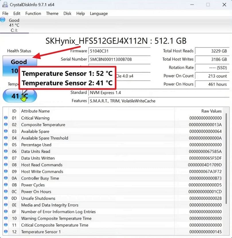 check ssd temperature smart monitoring tool