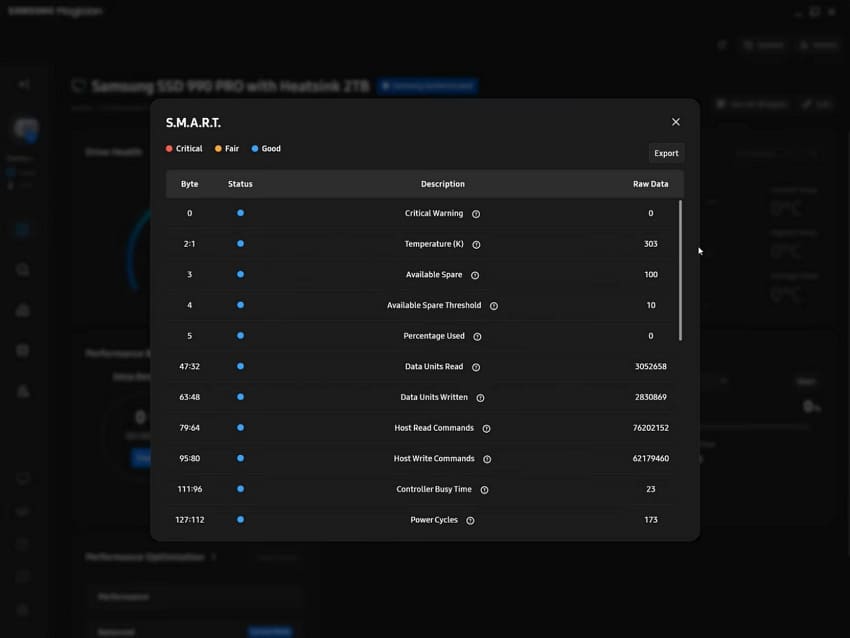 read smart data section nvme ssd