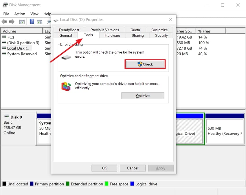 run error check nvme ssd
