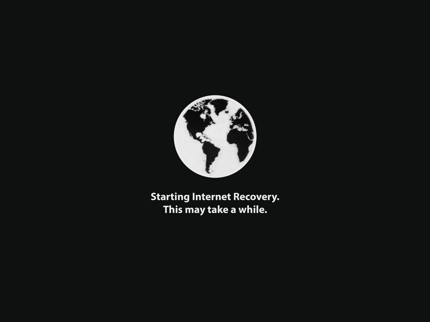 starting internet recovery this may take a while