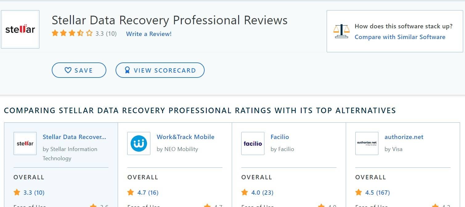 capterra review of stellar data recovery for mac