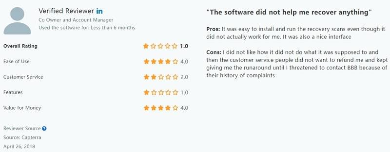 stellar data recovery user review on capterra