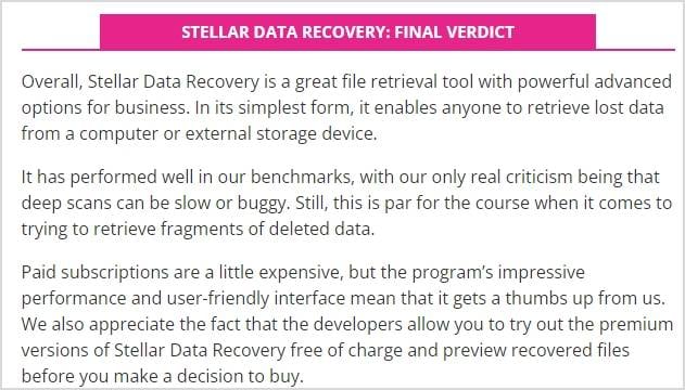 stellar data recovery reviewed by techradar