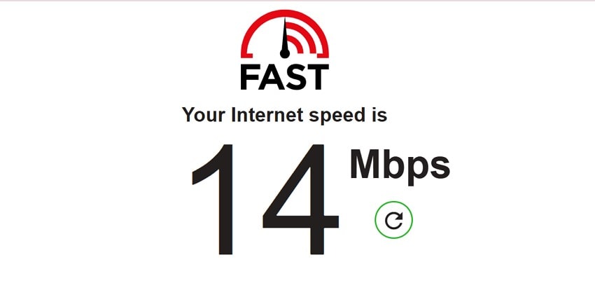 check internet connection and speed