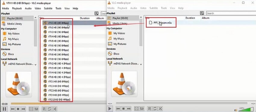 iptv stream file m3u atau m3u8 di vlc - putar file m3u