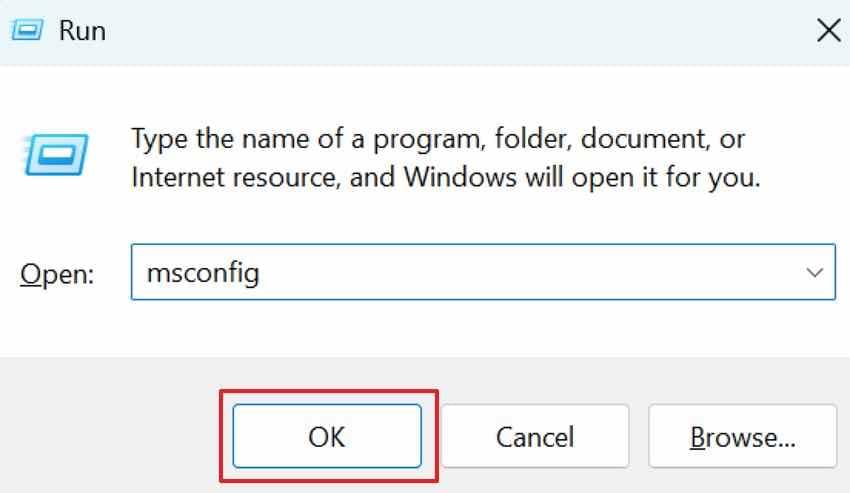 run msconfig startup command