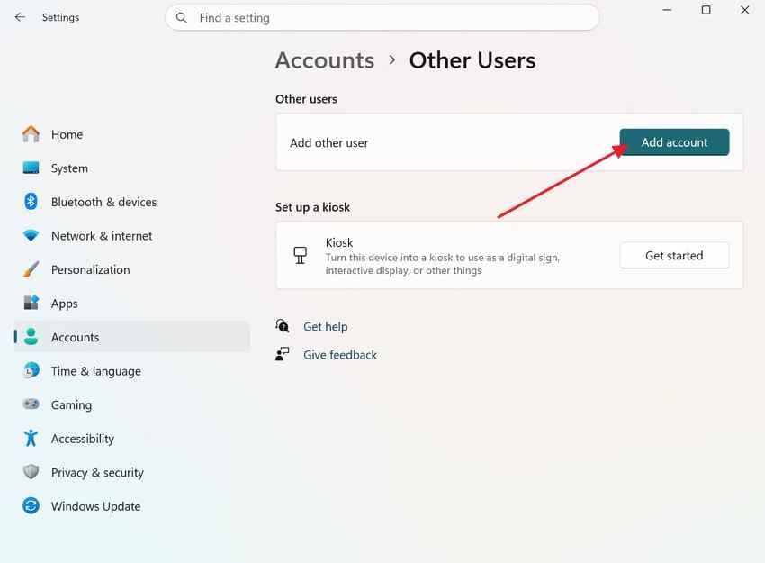 add windows 11 user account