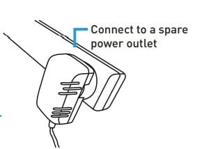 swann camera power supply connected to an alternative wall outlet