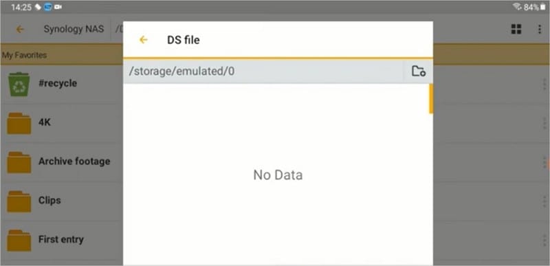 ajouter un dossier partagé synology