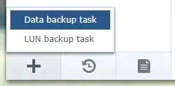 criar tarefa de backup do synology para o Azure