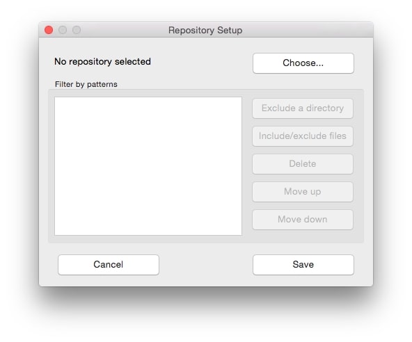 choose directories to backup