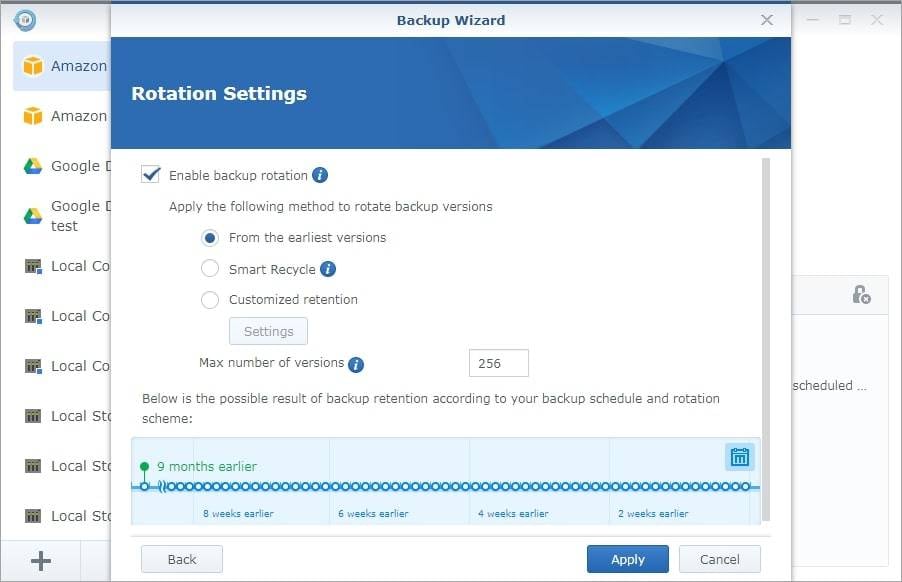 menerapkan rotation settings