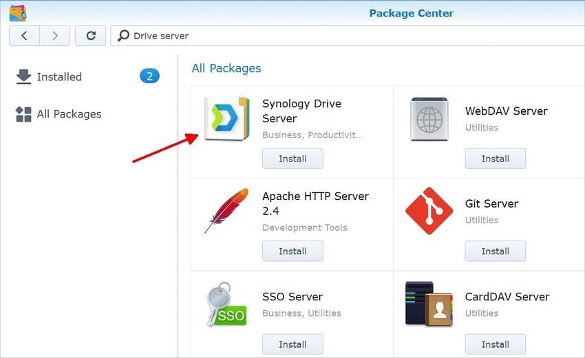 synology drive server backup