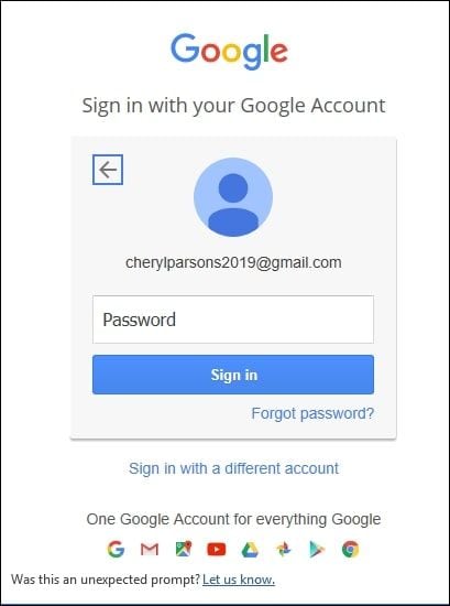 sign in google account for synology backup<