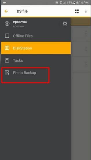 scegliere di eseguire il backup delle foto