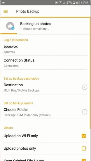 backup completo dell'iphone su synology nas