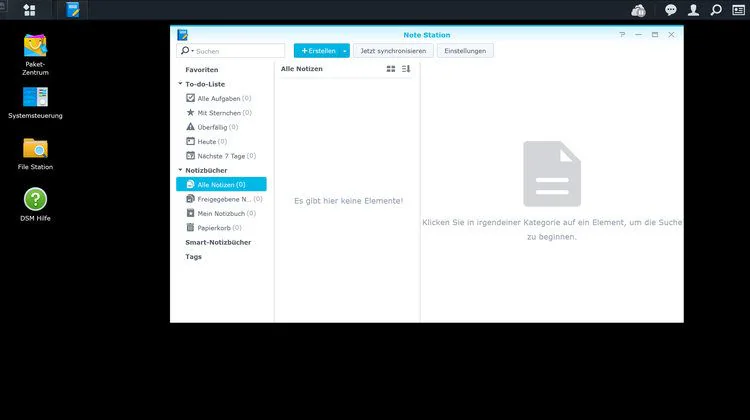 aplicativo de desktop synology notes station