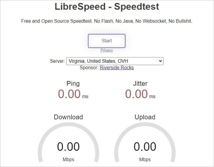 synology nas speed test with librespeed