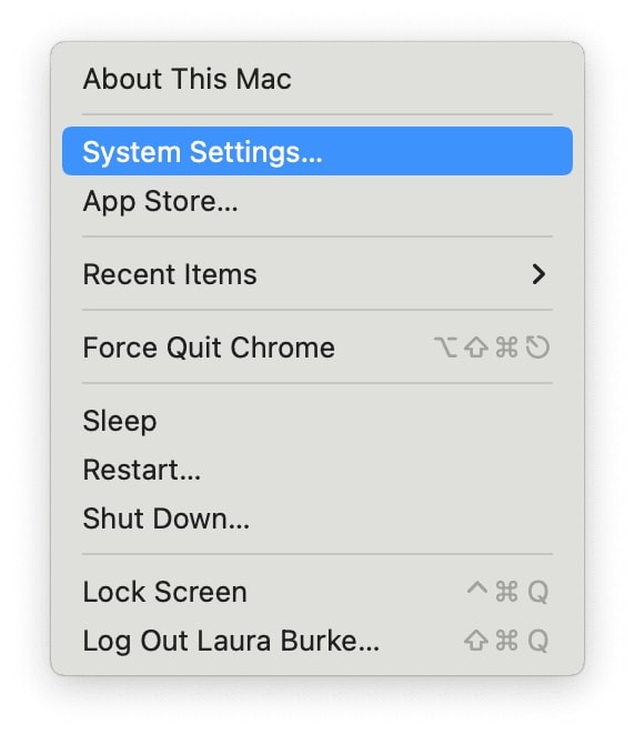 access system settings on mac