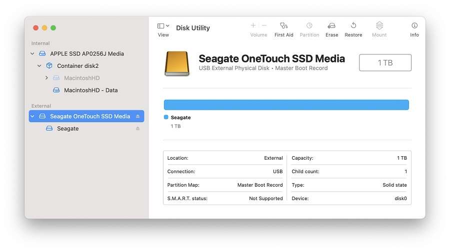 erase in disk utility 