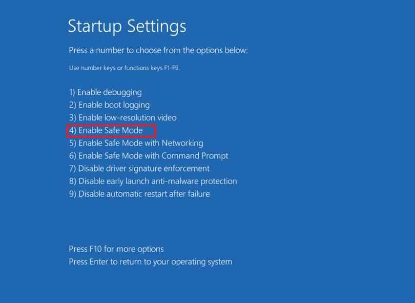 windows enable safe mode