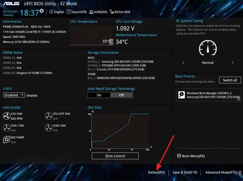 disable unstable overclocking in bios