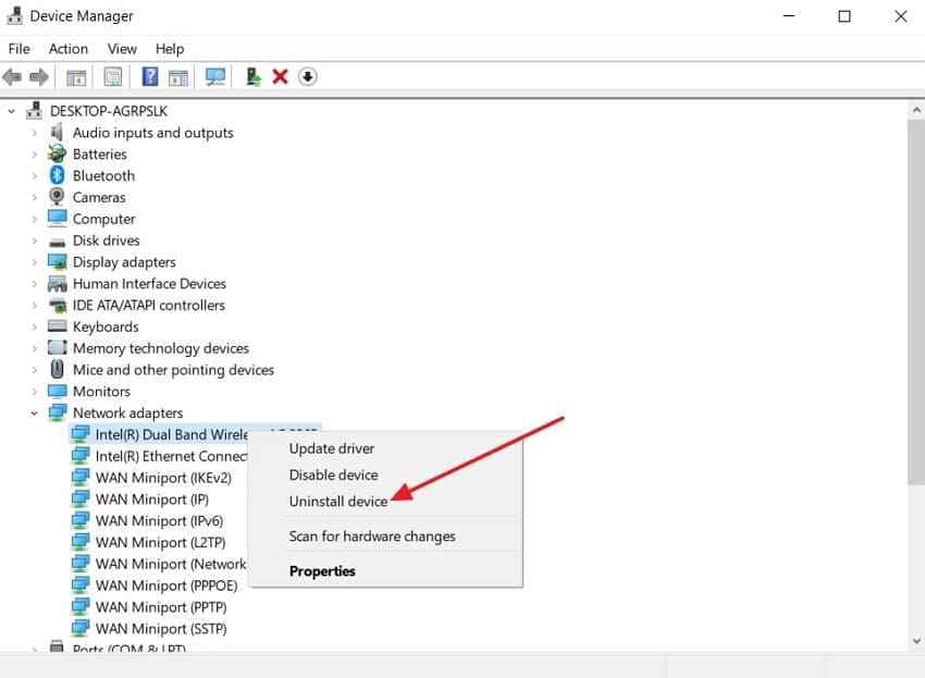 reinstall network driver automatically