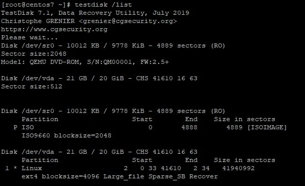 testdisk для linux