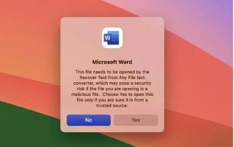 ouvrir un document word corrompu sur mac