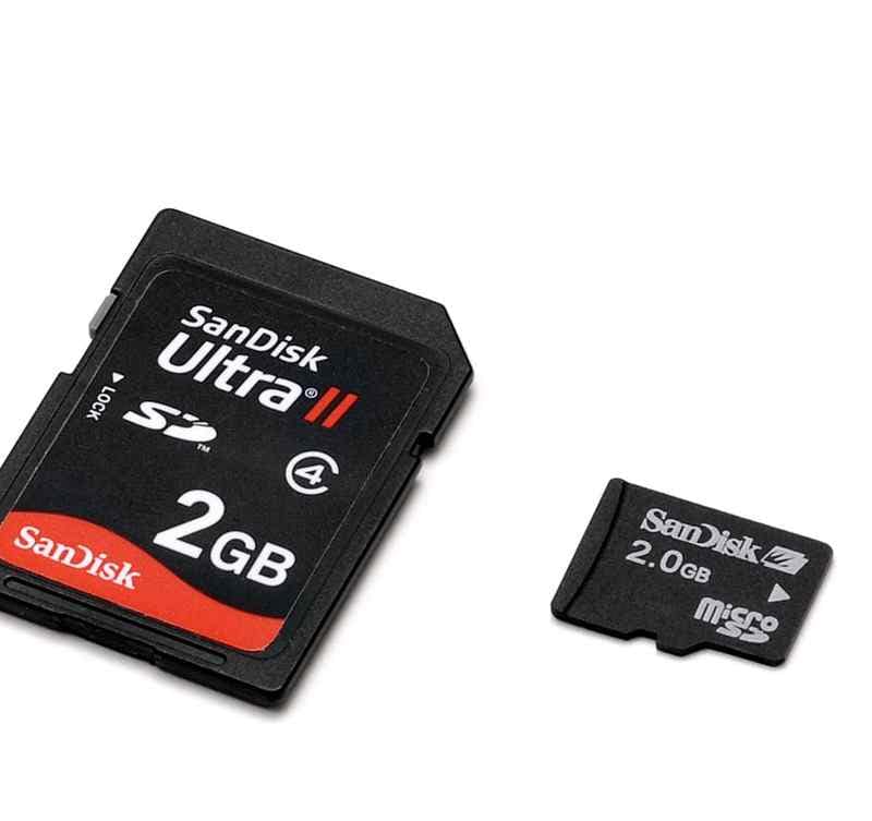 physical size comparison between a microsd tf card and a full size sd card