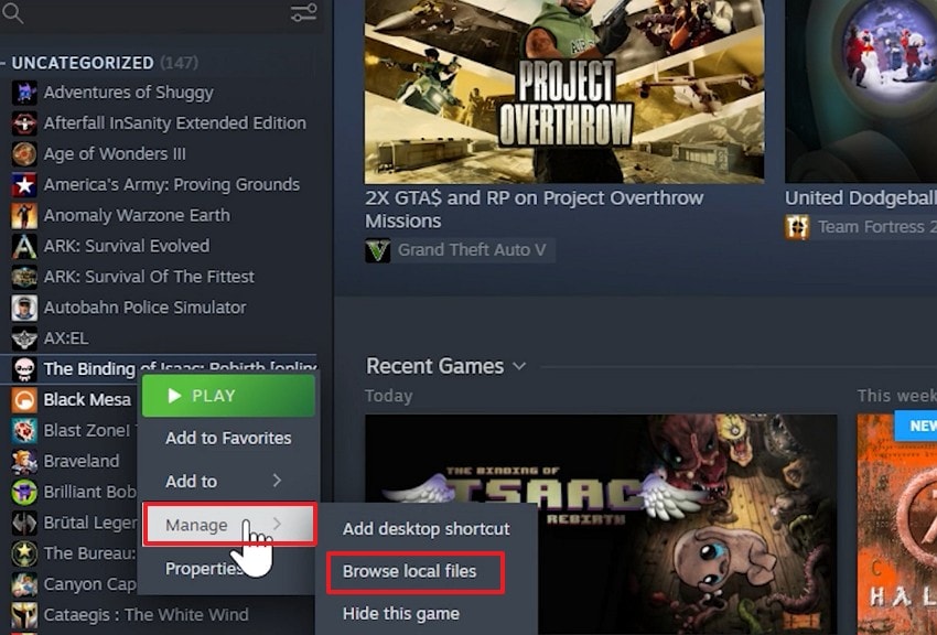browse isaac local files