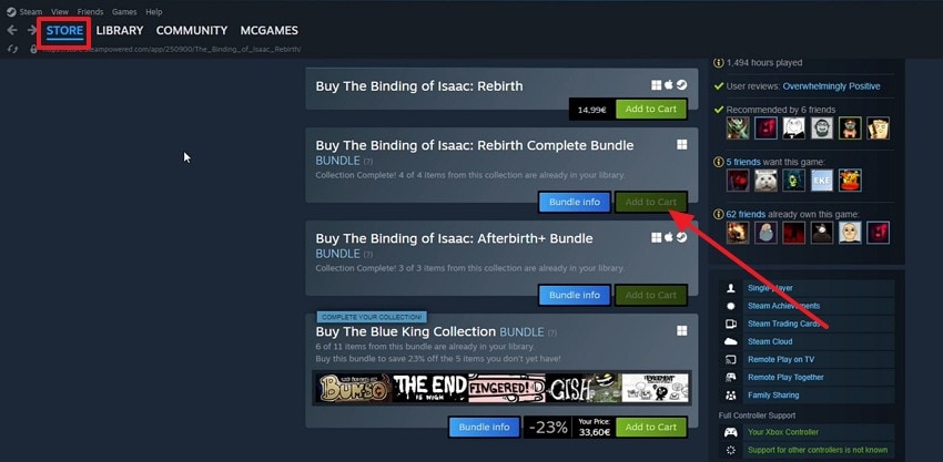 reinstall isaac from steam