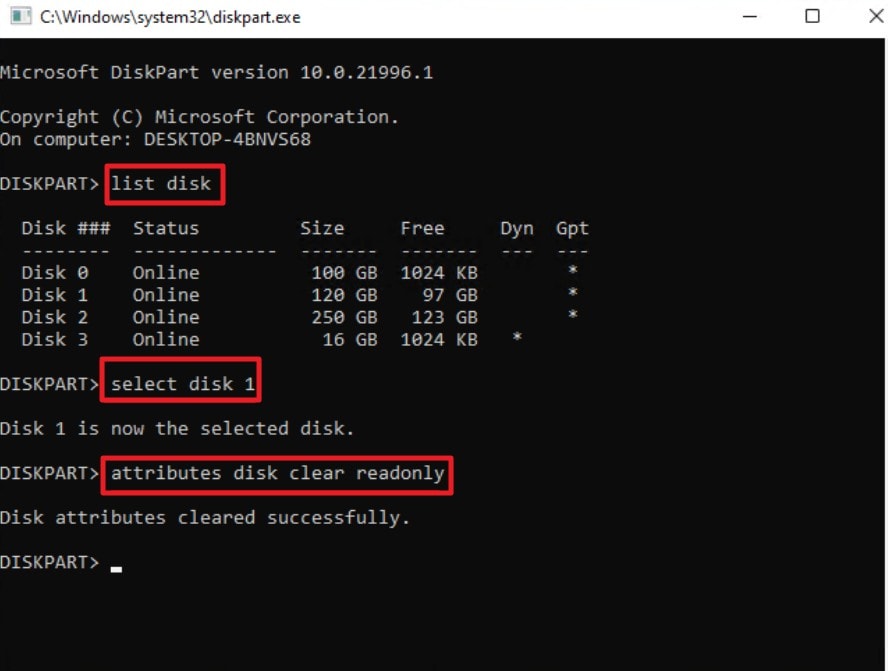 type command and hit enter