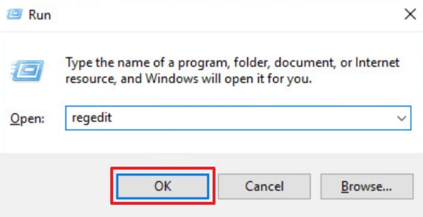 type the command and hit ok