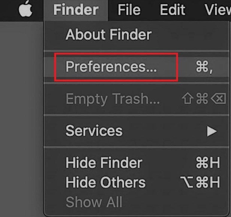 preferências do finder no mac