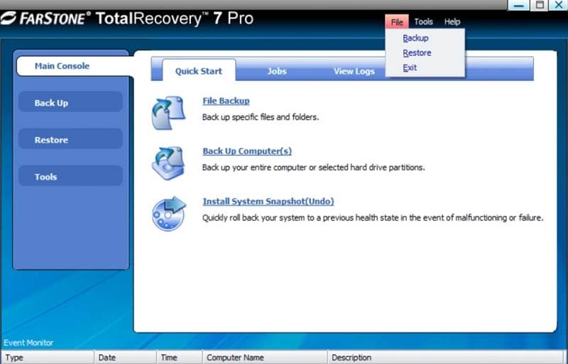 total recovery pro qnap backup software