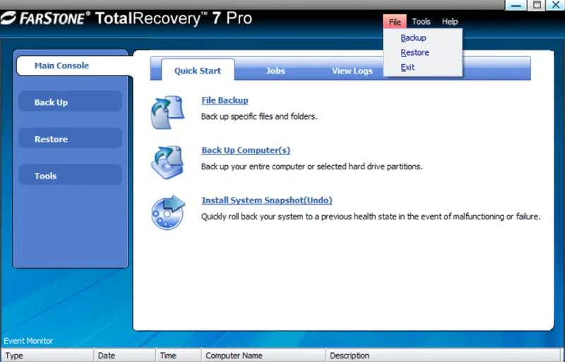 software di backup total recovery pro qnap