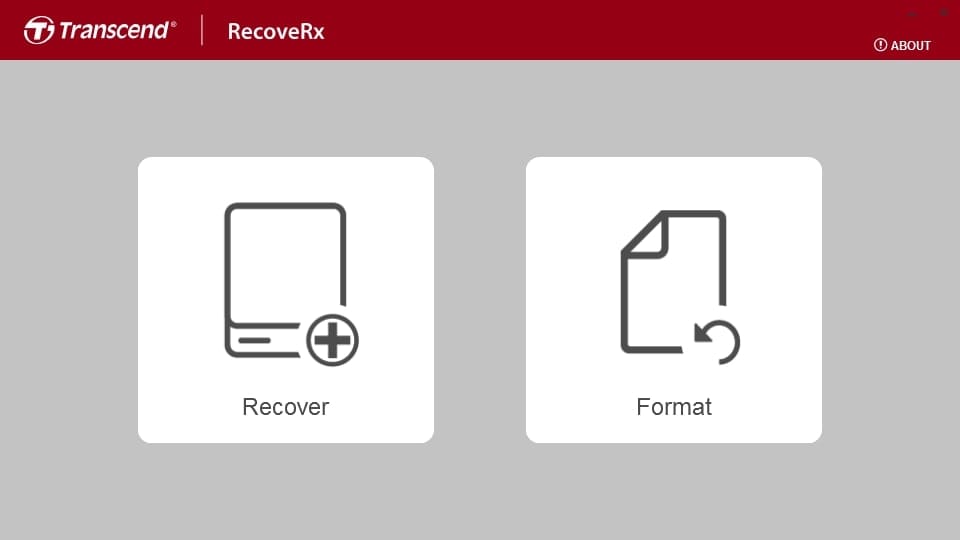 choose recovery in transcend recovery software