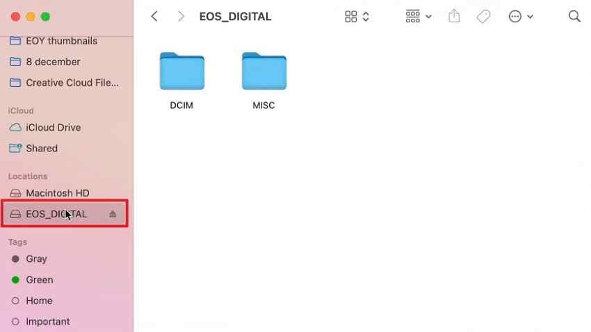 find sd card on mac