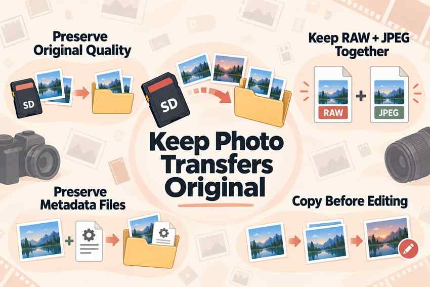 preserve quality during photo transfers