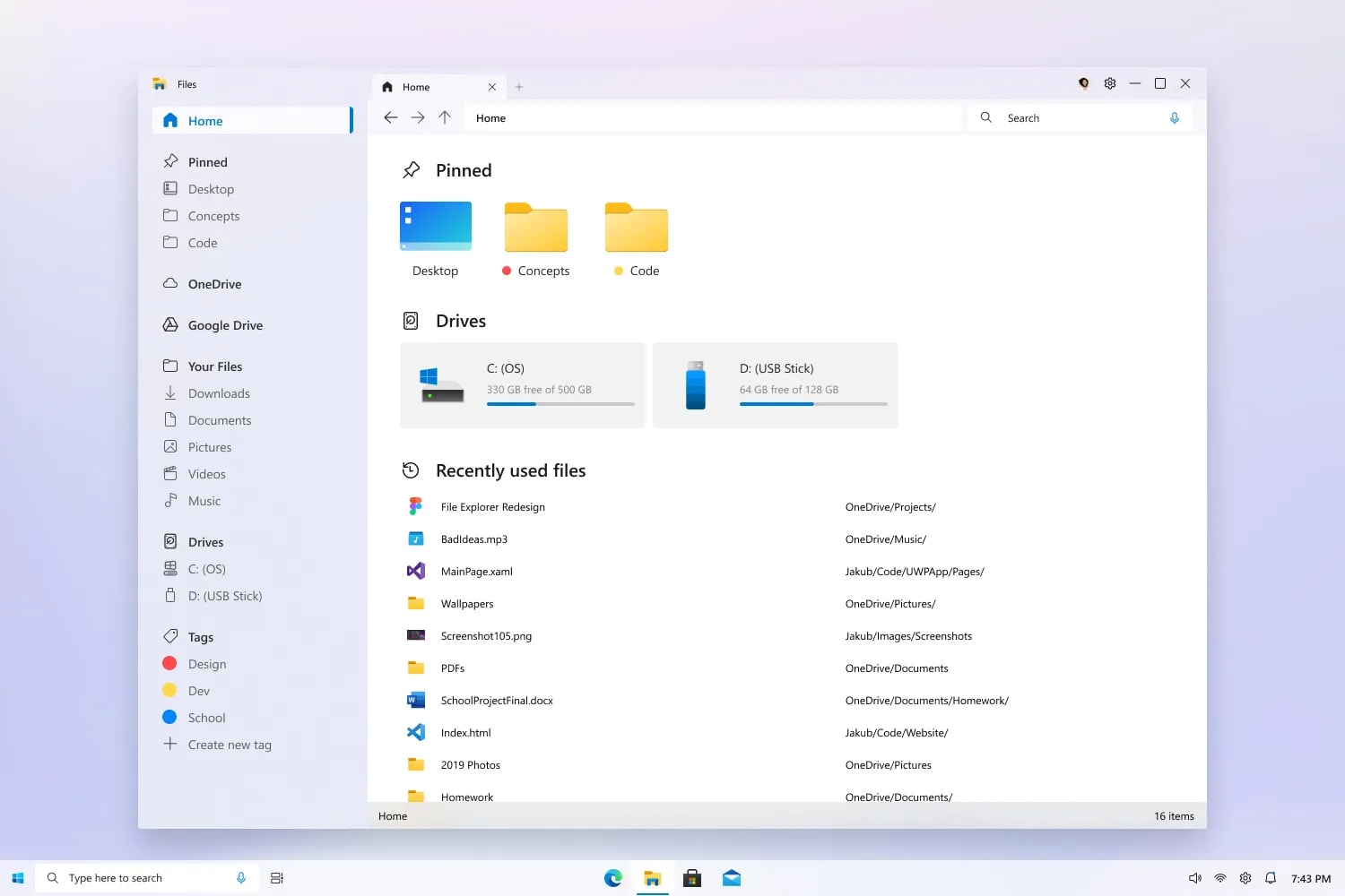 open file explorer