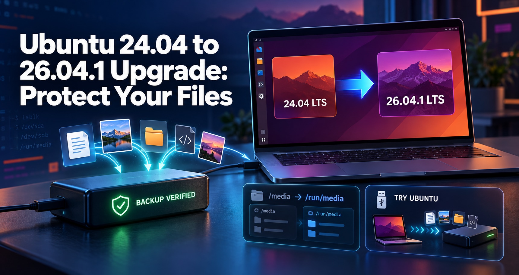 Ubuntu 24.04 to 26.04.1 Upgrade: How to Protect and Recover Files