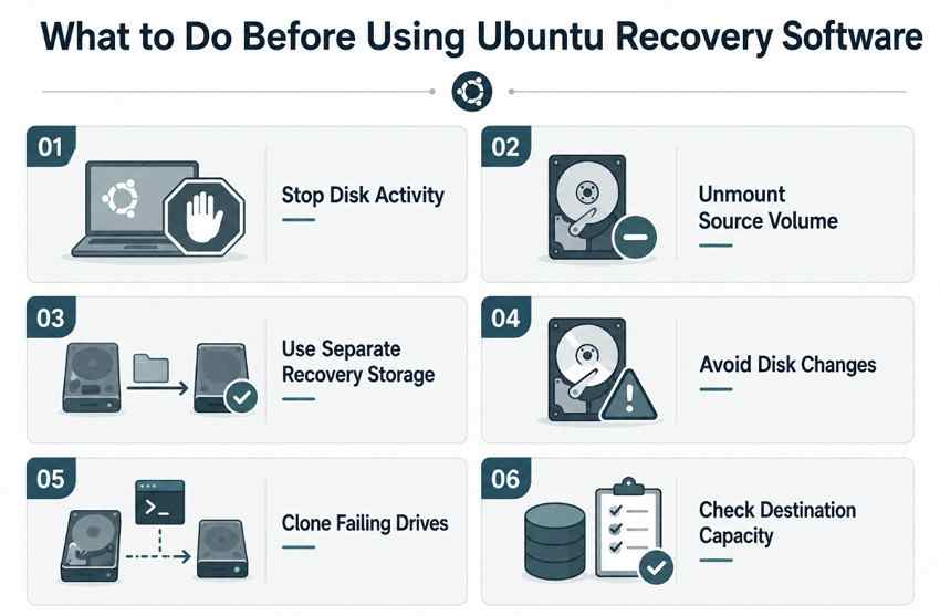 precautions before using ubuntu recovery software