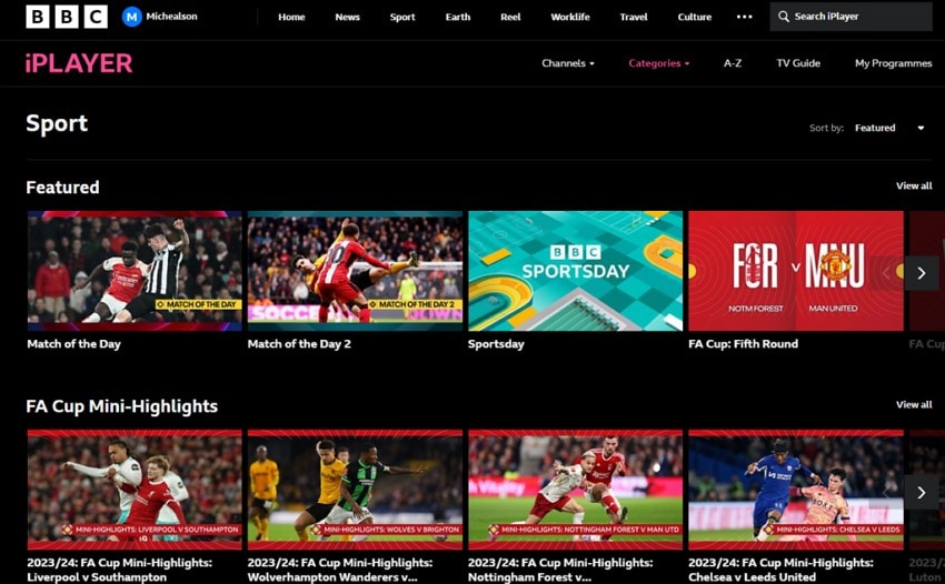 bbc iplayer for ufc schedule