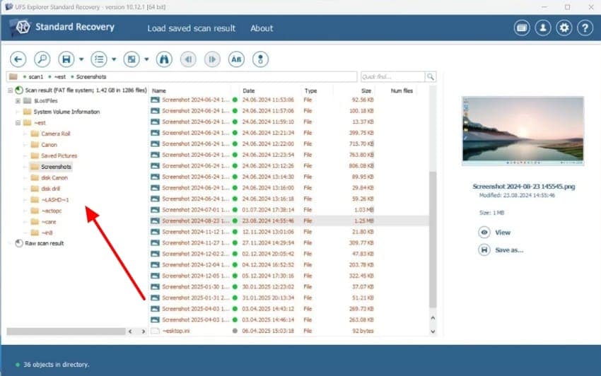 review the scan results