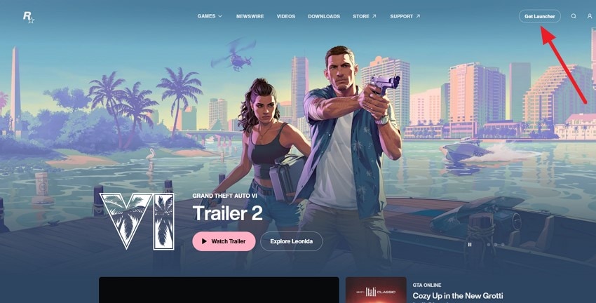 press get launch to reinstall