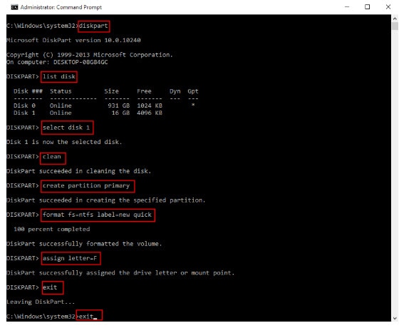 choose the data commands