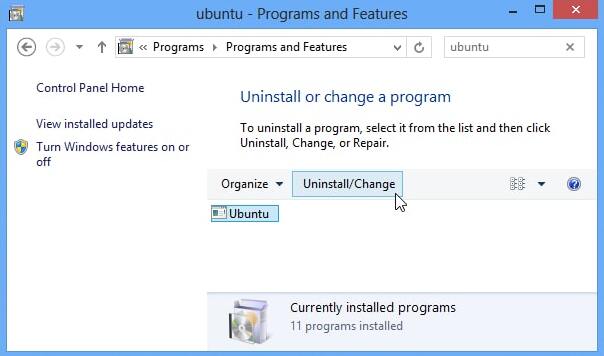 remove ubuntu dual boot wubi installed