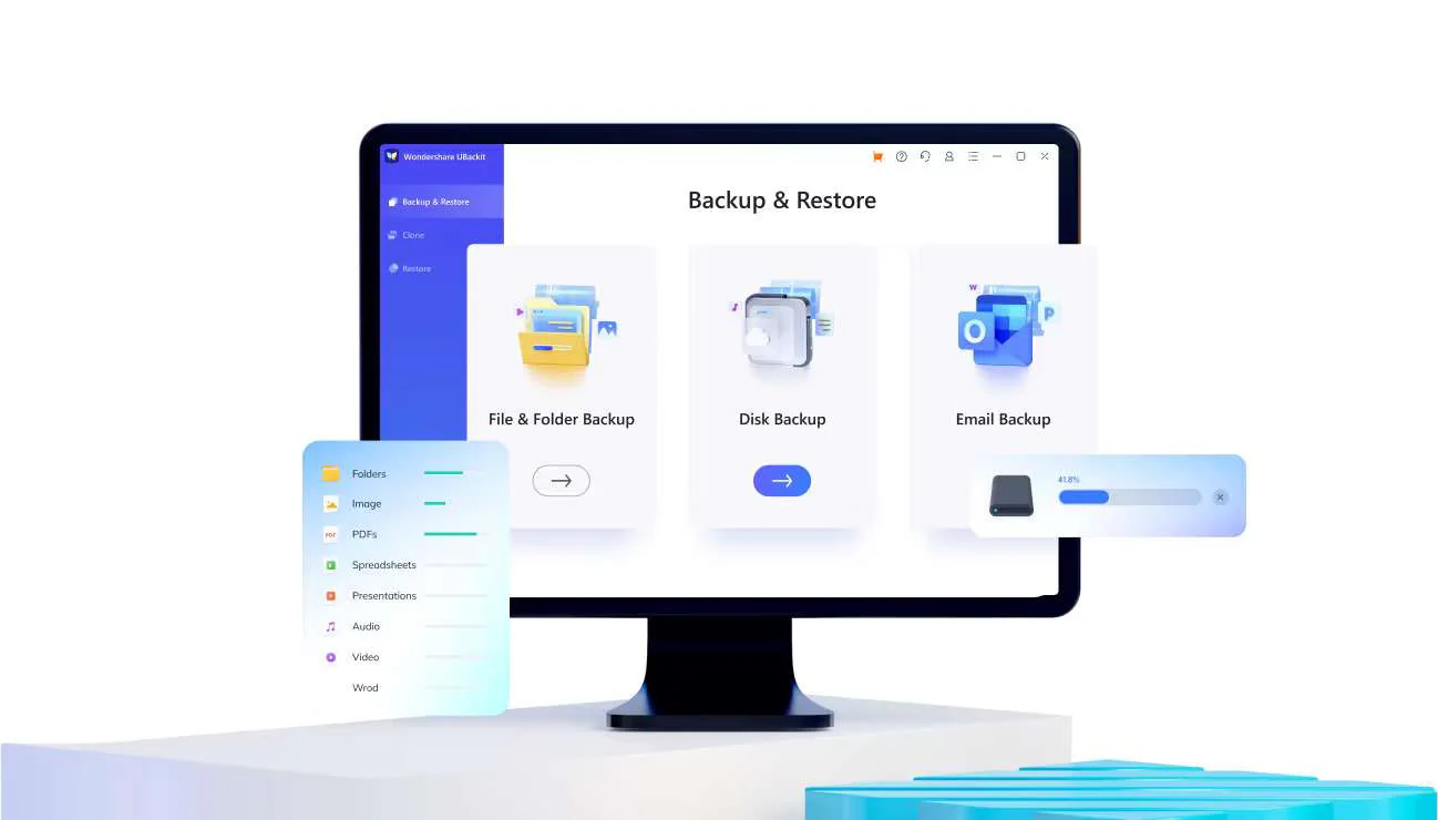 wondershare ubackit backup and restore app