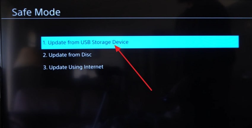 update from usb storage device